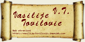 Vasilije Tovilović vizit kartica